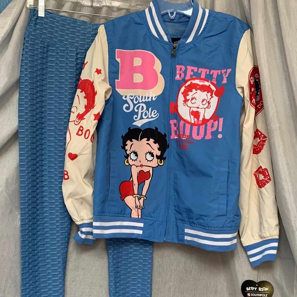 South Pole Blue and Cream Betty Boop Jacket